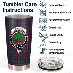 Clan Cairns Tartan Crest Tumbler FX99 Clan Cairns Tartan Today   