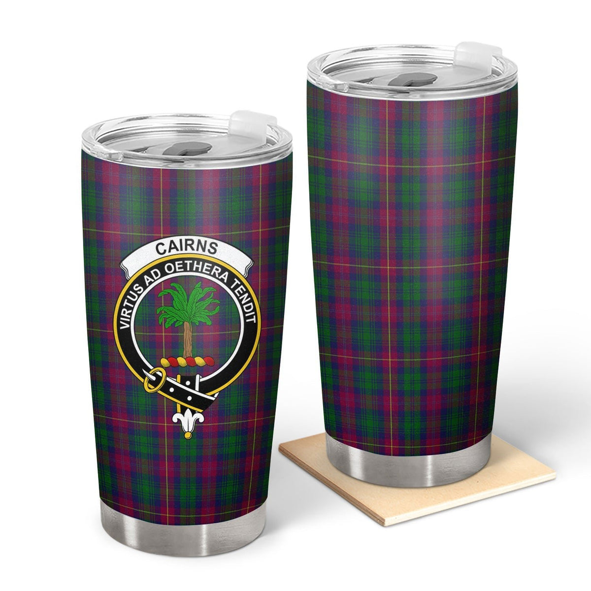 Clan Cairns Tartan Crest Tumbler FX99 Clan Cairns Tartan Today   