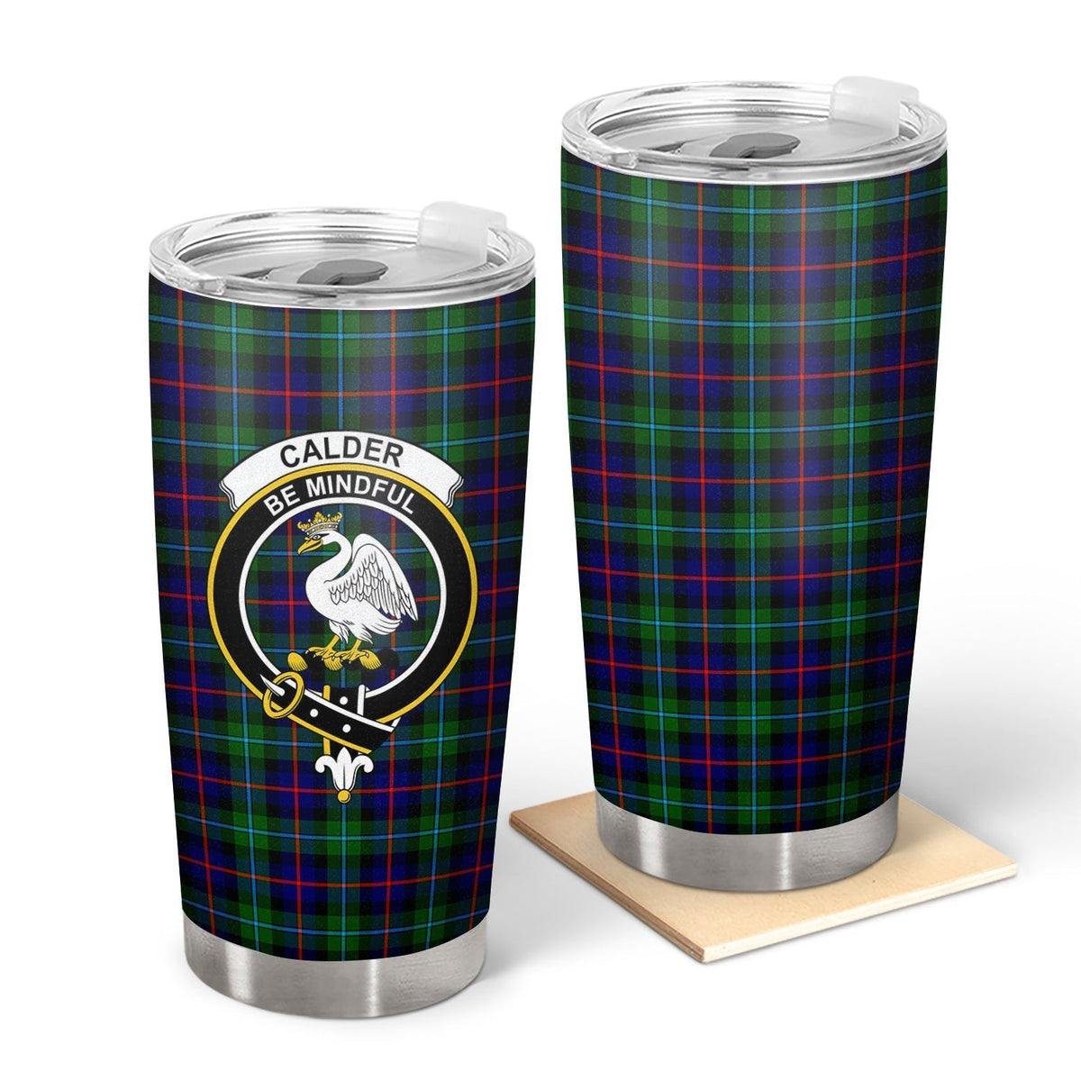 Clan Calder (Calder-Campbell) Tartan Crest Tumbler KE77 Clan Calder Tartan Today   