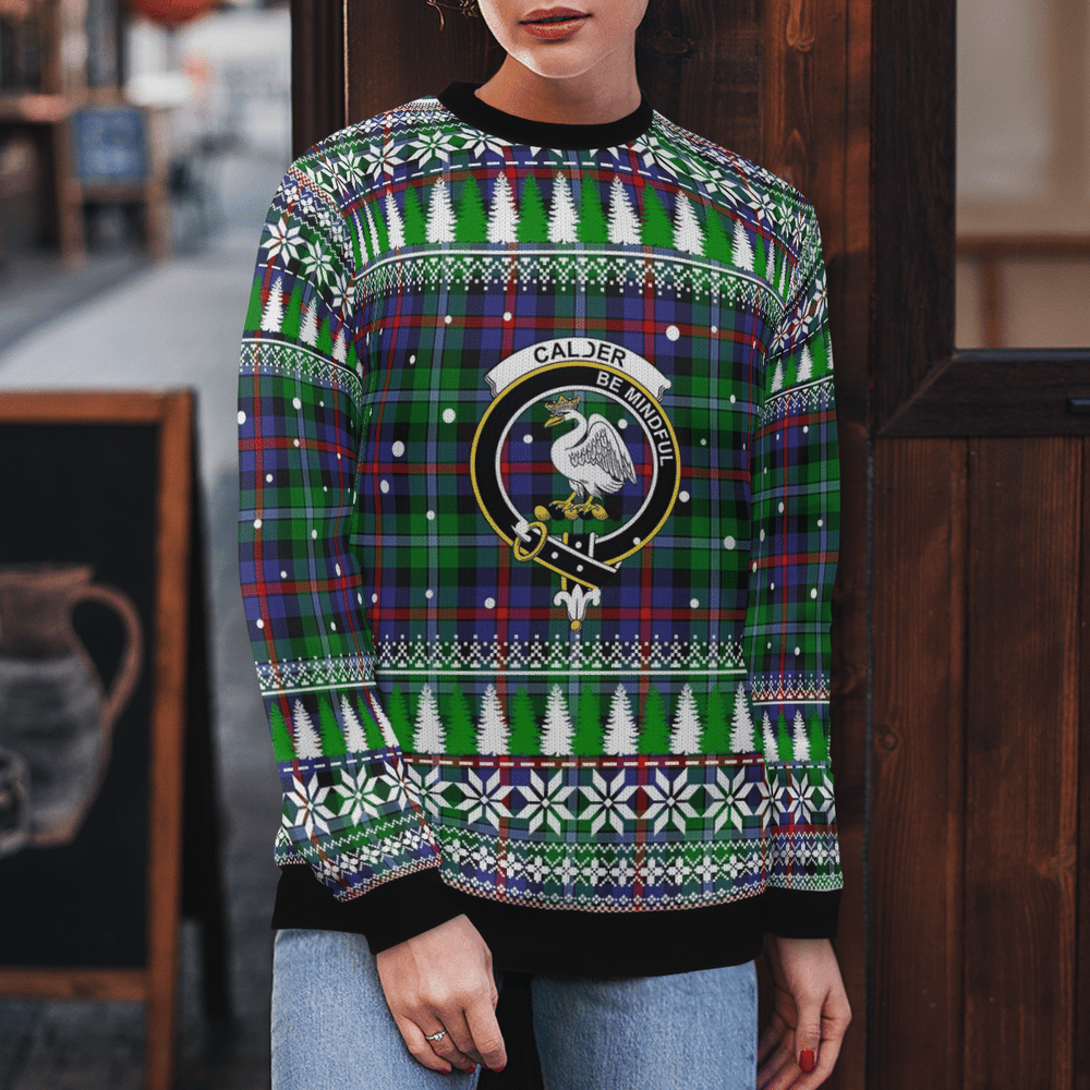 Clan Calder Crest Tartan Christmas Ugly Sweater CX70 Calder Crest Tartan Tartan Ugly Sweater   