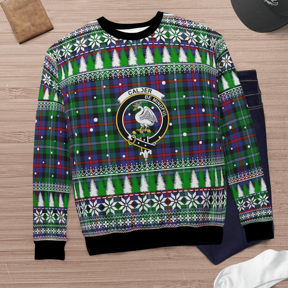 Clan Calder Crest Tartan Christmas Ugly Sweater CX70 Calder Crest Tartan Tartan Ugly Sweater   