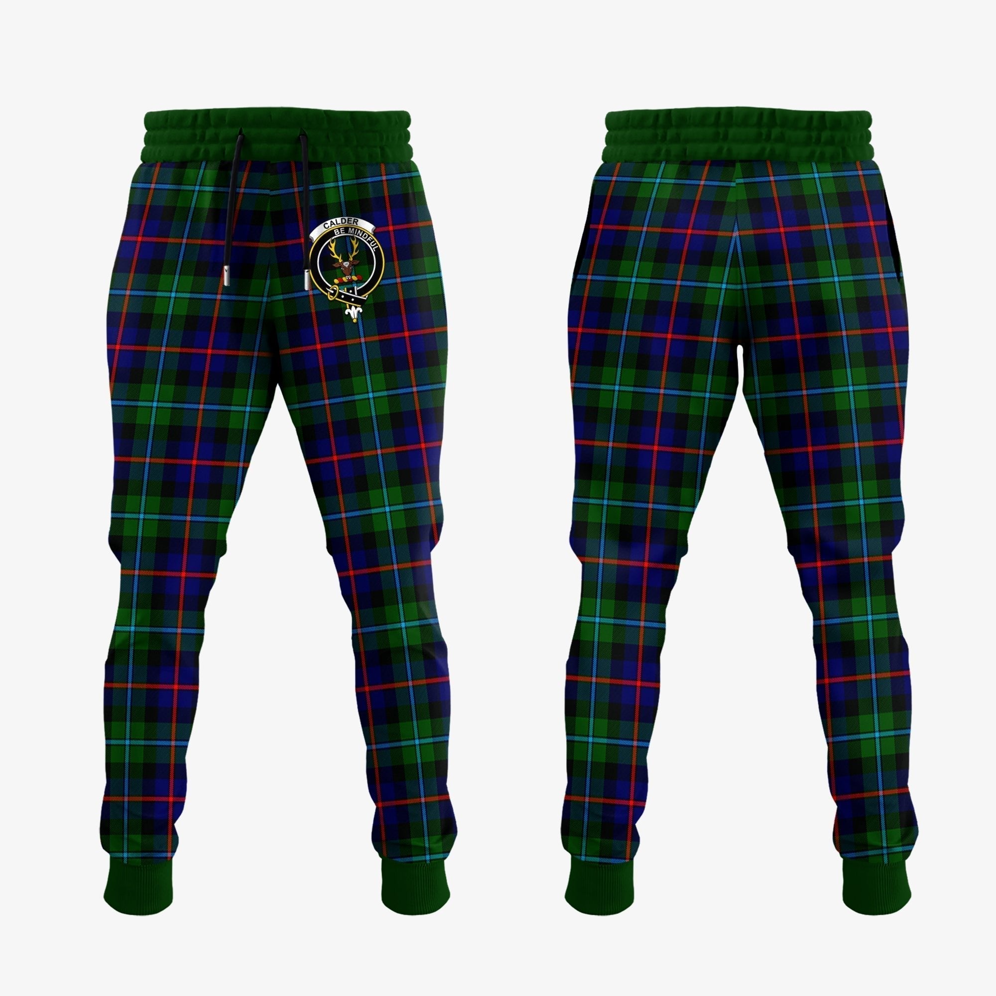 Clan Calder Modern Tartan Crest Jogger Sweatpants TP70 Clan Calder Tartan Today   