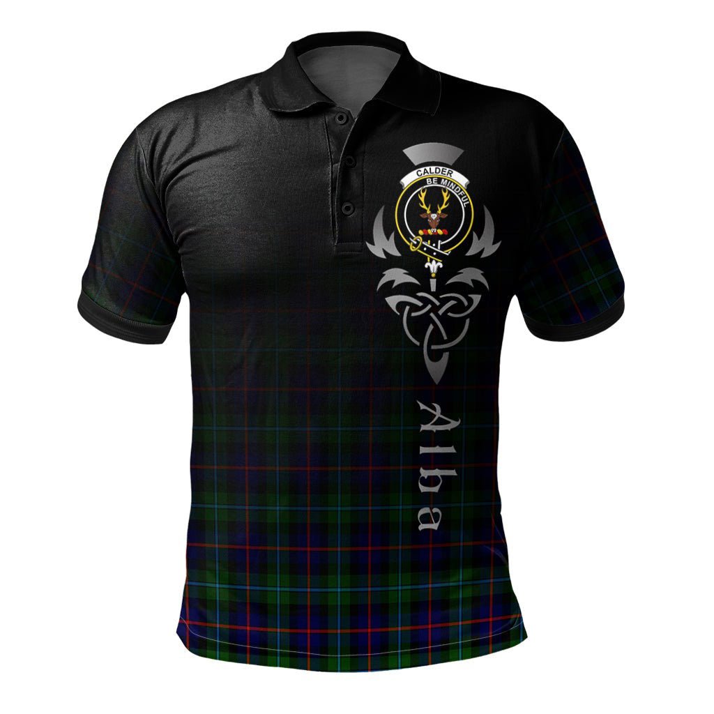 Clan Calder Modern Tartan Polo Shirt - Alba Celtic Style XL35 Calder Modern Tartan Tartan Polo   