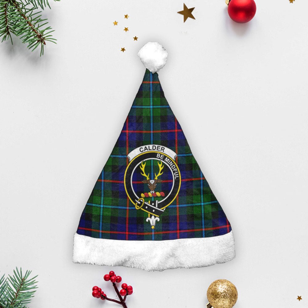 Clan Calder Tartan Crest Christmas Santa Hat TT21 Calder Tartan Tartan Santa Hat   