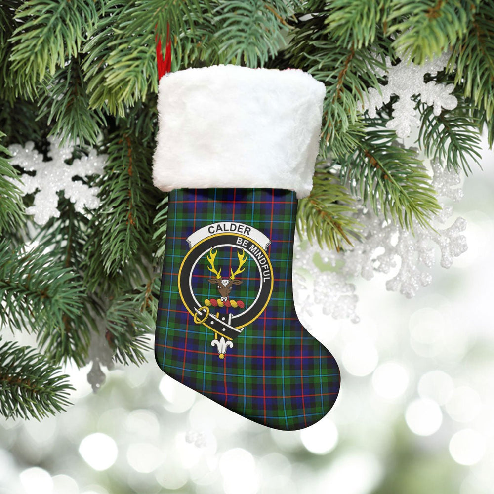 Clan Calder Tartan Crest Christmas Stocking GM30 Calder Tartan Tartan Stocking   