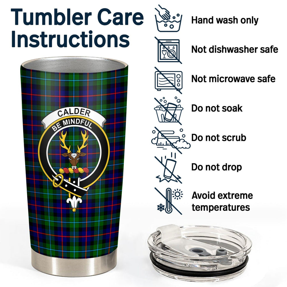Clan Calder Tartan Crest Tumbler TO35 Clan Calder Tartan Today   