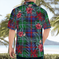Clan Calder Tartan Scottish Lion Hawaiian Shirt AR20 Calder Tartan Tartan Hawaii Shirt   