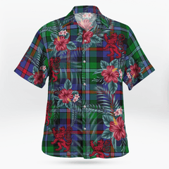 Clan Calder Tartan Scottish Lion Hawaiian Shirt AR20 Calder Tartan Tartan Hawaii Shirt   