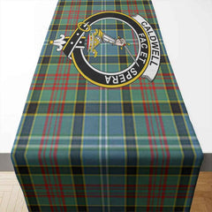 Clan Caldwell Tartan Crest Table Runner Cotton KI71 Caldwell Tartan Tartan Table Runner   