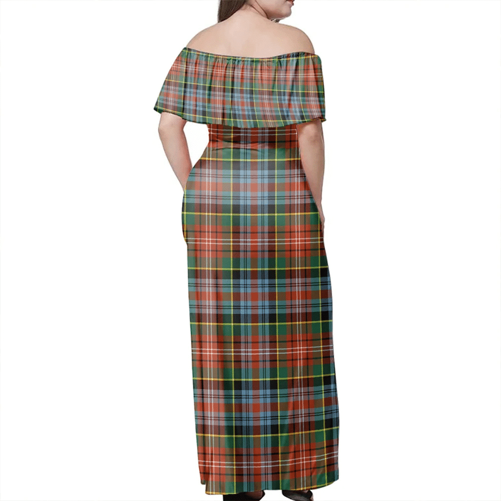 Clan Caledonia Ancient Tartan Hawaii Dress IF89 Clan Don Tartan Hawaii Dress   