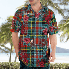 Clan Caledonia Ancient Tartan Scottish Lion Hawaiian Shirt KN98 Caledonia Ancient Tartan Tartan Hawaii Shirt   