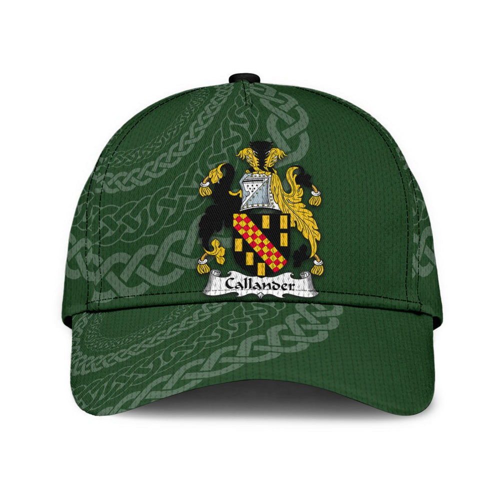 Clan Callander Coat Of Arms - Irish Family Crest St Patrick's Day Classic CapVX97 Classic Cap - Callander Coat Of Arms St Patrick's Day Classic Cap Irish Cap   