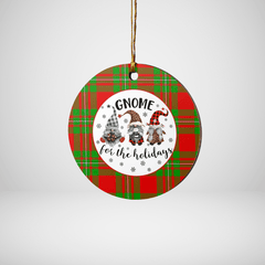 Clan Callander Modern Tartan Gnome Round Ceramic Ornament AM14 Callander Modern Tartan Tartan Christmas   
