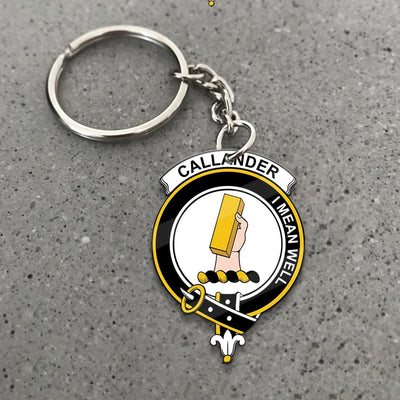 Clan Callander Tartan Crest Keychain XF82