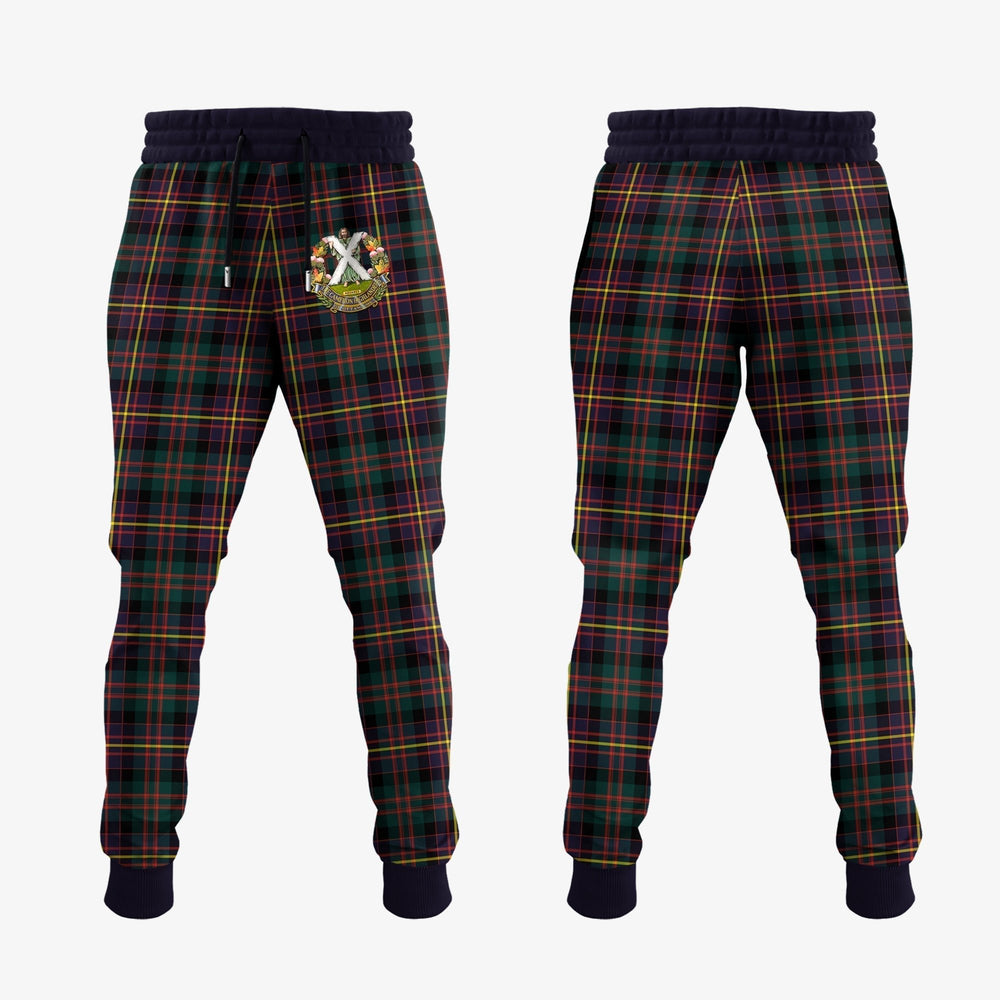 Clan Cameron Highlanders Of Ottawa Tartan Crest Jogger Sweatpants LW23 Clan Cameron Tartan Today   