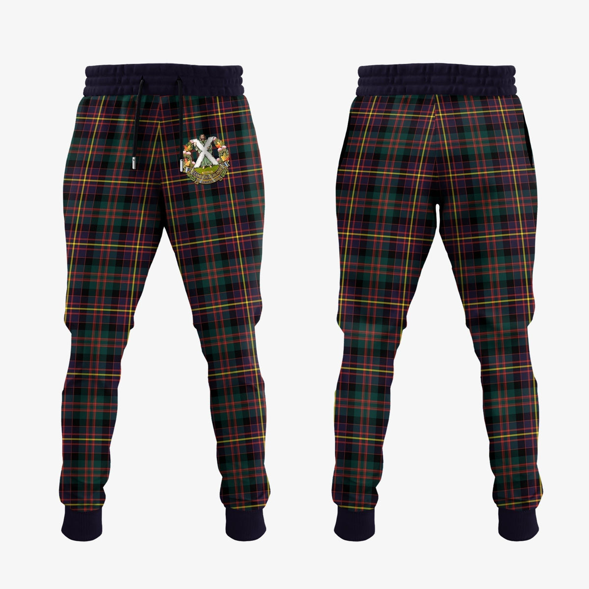 Clan Cameron Highlanders Of Ottawa Tartan Crest Jogger Sweatpants LW23 Clan Cameron Tartan Today   