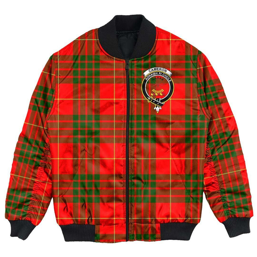 Clan Cameron Modern Tartan Crest Bomber Jacket AE86 Cameron Modern Tartan Tartan Bomber Jacket   
