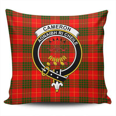 Clan Cameron Modern Tartan Crest Pillow Cover ZJ49