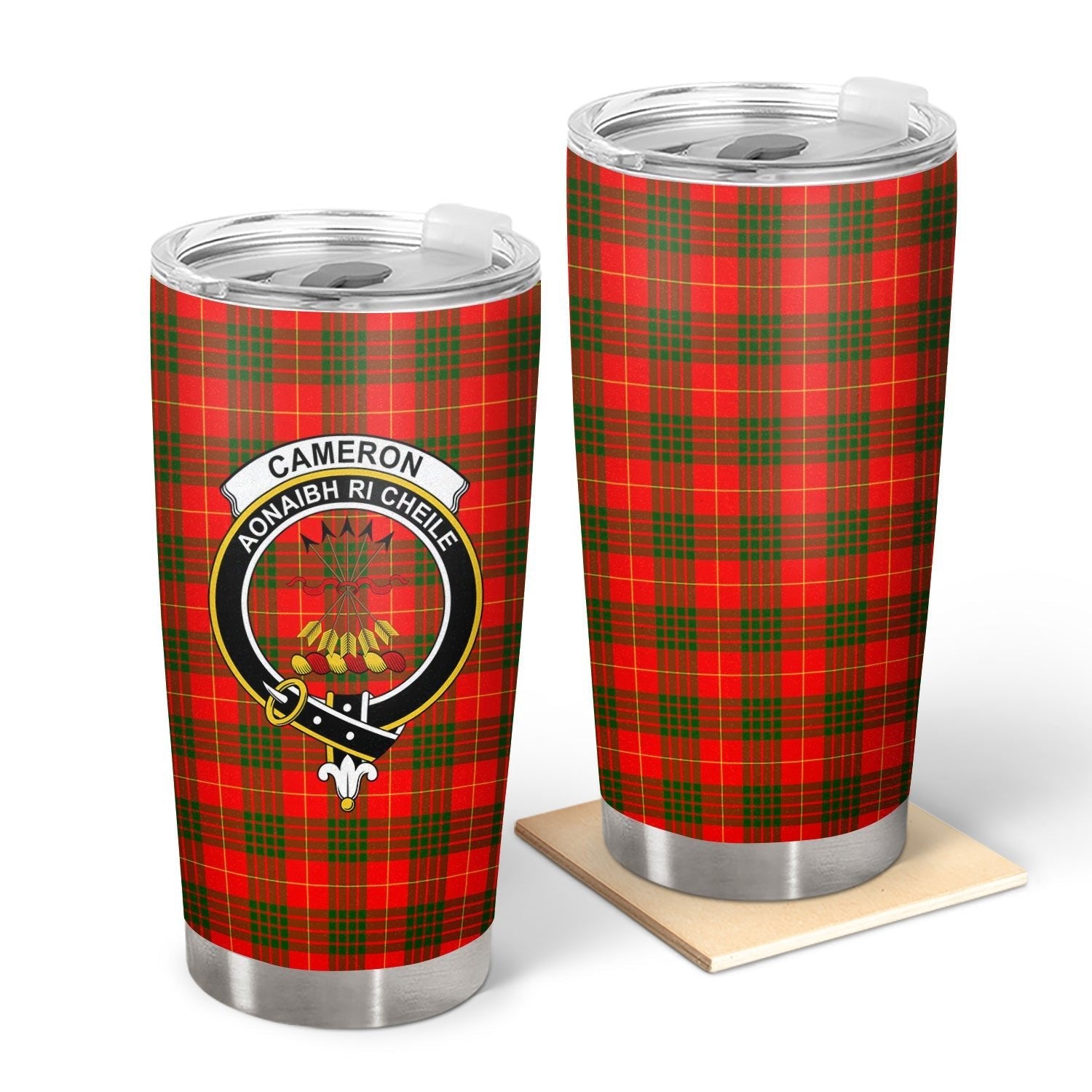 Clan Cameron Modern Tartan Crest Tumbler JM29 Clan Cameron Tartan Today   