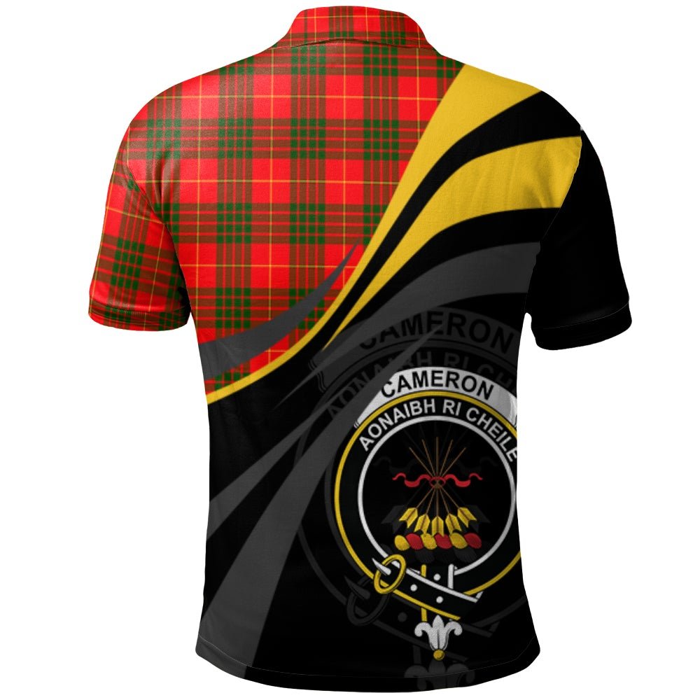 Clan Cameron Modern Tartan Polo Shirt - Royal Coat Of Arms Style CY96 Cameron Modern Tartan Tartan Polo   