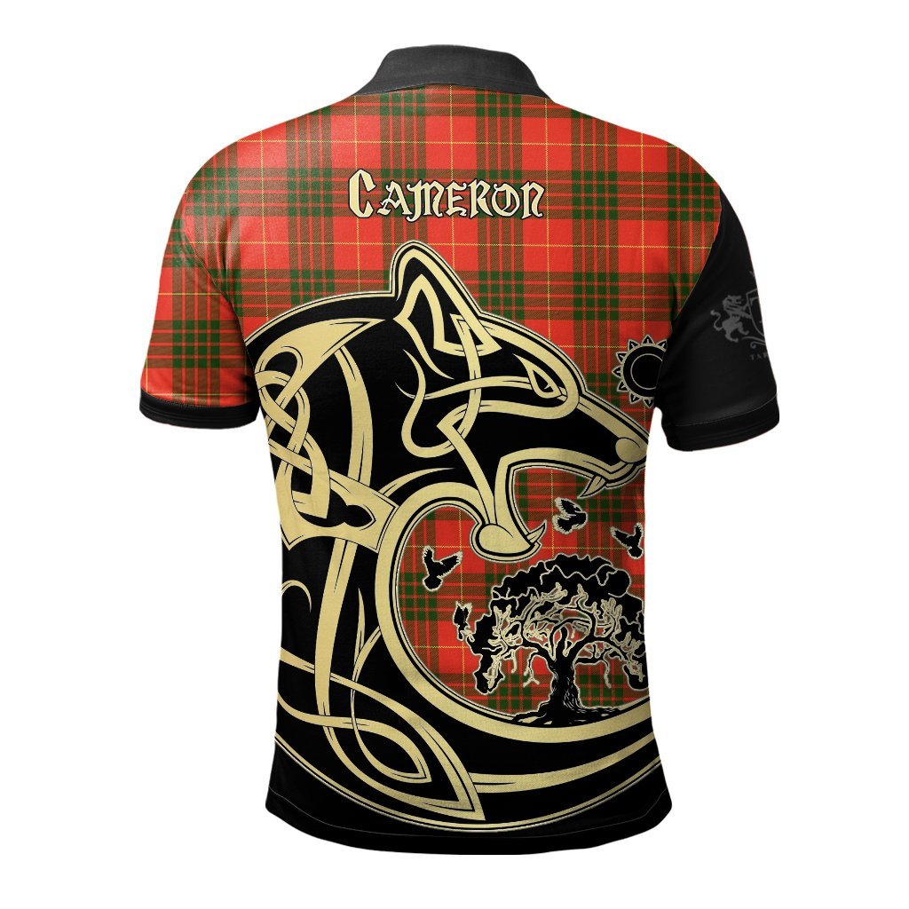 Clan Cameron Modern Tartan Polo Shirt Viking Wolf ML95 Cameron Modern Tartan Tartan Polo   