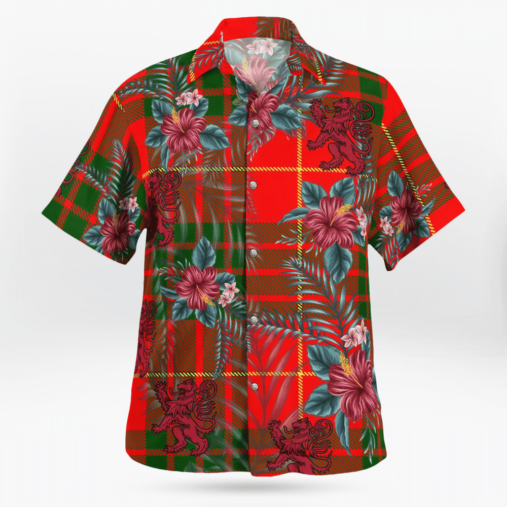 Clan Cameron Modern Tartan Scottish Lion Hawaiian Shirt OW86 Cameron Modern Tartan Tartan Hawaii Shirt   