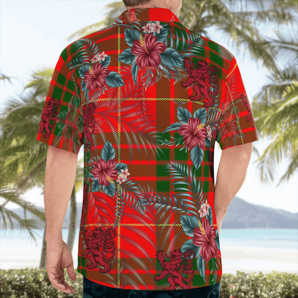 Clan Cameron Modern Tartan Scottish Lion Hawaiian Shirt OW86 Cameron Modern Tartan Tartan Hawaii Shirt   