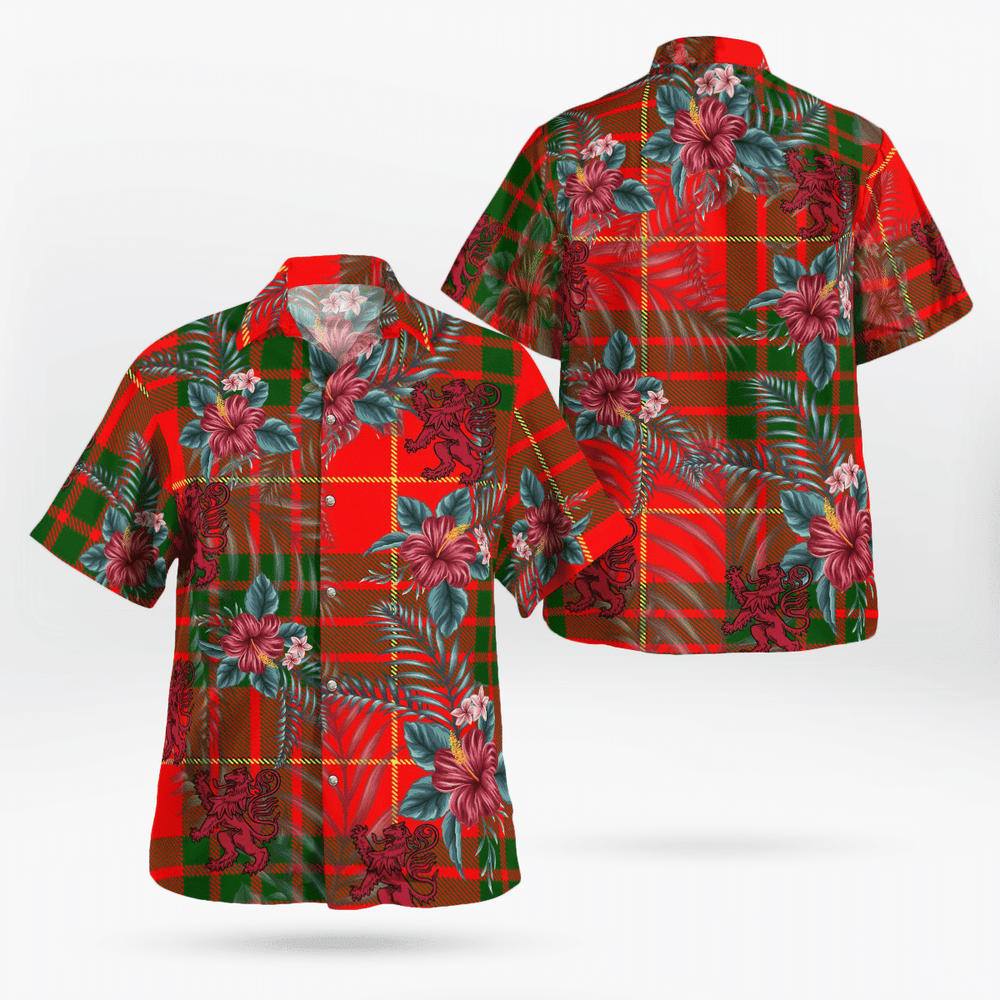 Clan Cameron Modern Tartan Scottish Lion Hawaiian Shirt OW86 Cameron Modern Tartan Tartan Hawaii Shirt   
