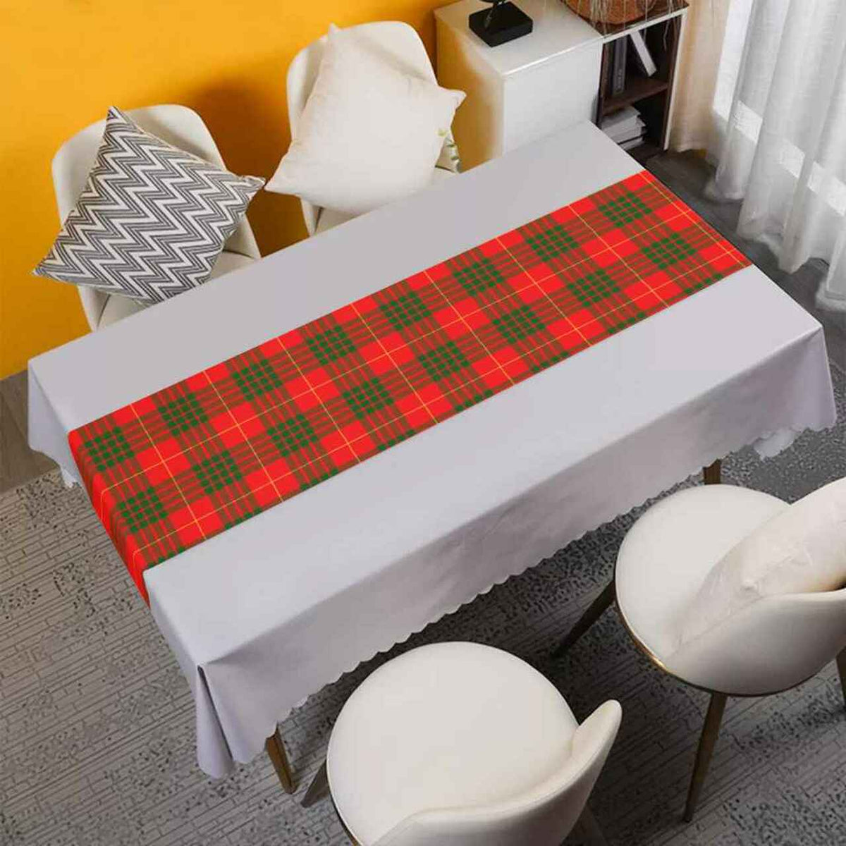 Clan Cameron Modern Tartan Table Runner Cotton OQ56 Cameron Modern Tartan Tartan Table Runner   