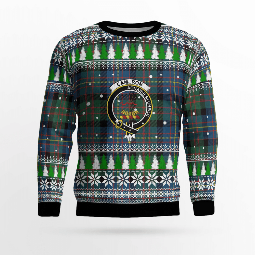 Clan Cameron of Erracht Ancient Crest Tartan Christmas Ugly Sweater WA38 Cameron of Erracht Ancient Crest Tartan Tartan Ugly Sweater   