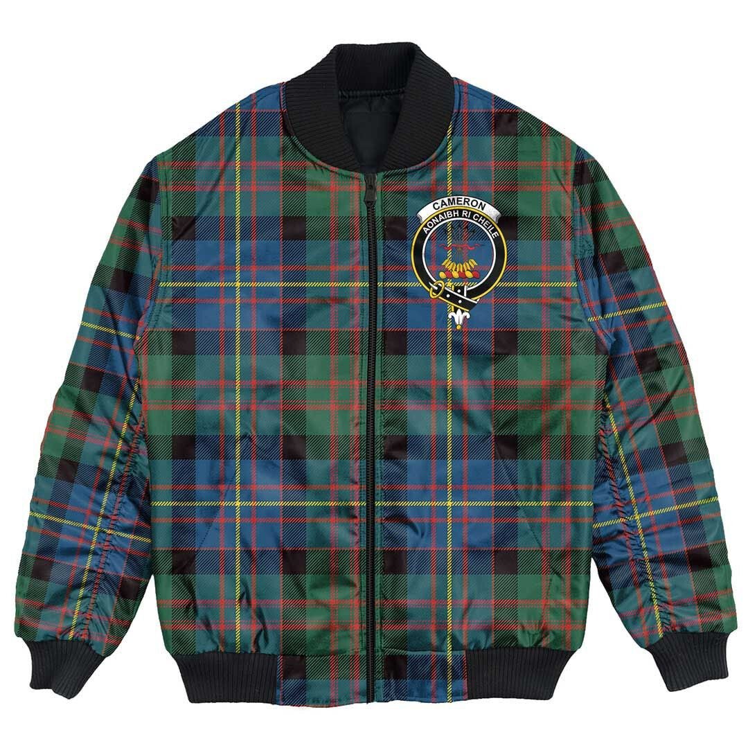 Clan Cameron of Erracht Ancient Tartan Crest Bomber Jacket YJ23 Cameron of Erracht Ancient Tartan Tartan Bomber Jacket   