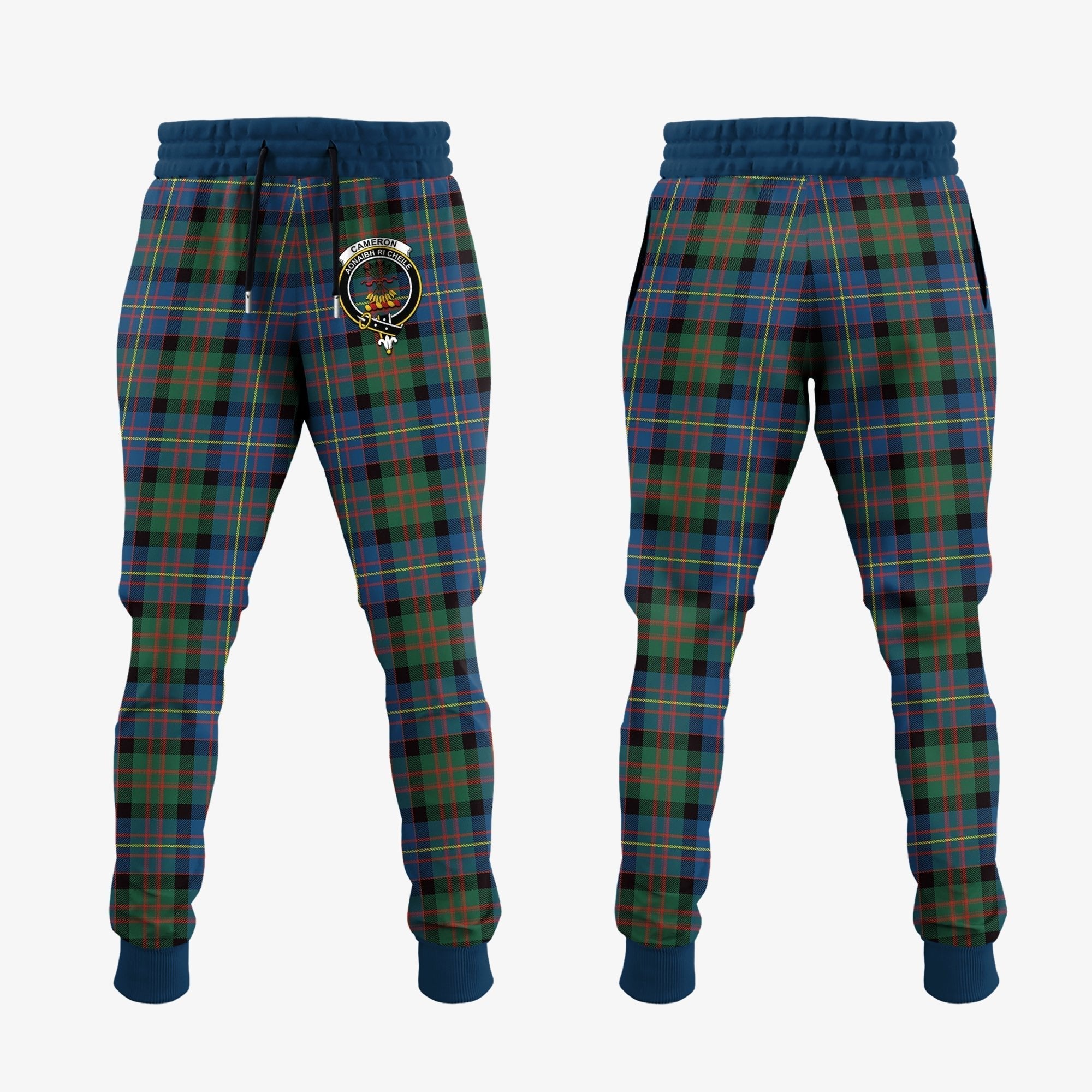 Clan Cameron Of Erracht Ancient Tartan Crest Jogger Sweatpants EZ36 Clan Cameron Tartan Today   
