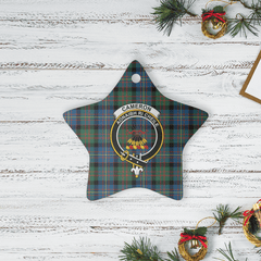 Clan Cameron of Erracht Ancient Tartan Crest Star Ceramic Ornament BX27 Cameron of Erracht Ancient Tartan Tartan Christmas   