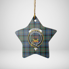 Clan Cameron of Erracht Ancient Tartan Crest Star Ceramic Ornament BX27 Cameron of Erracht Ancient Tartan Tartan Christmas   