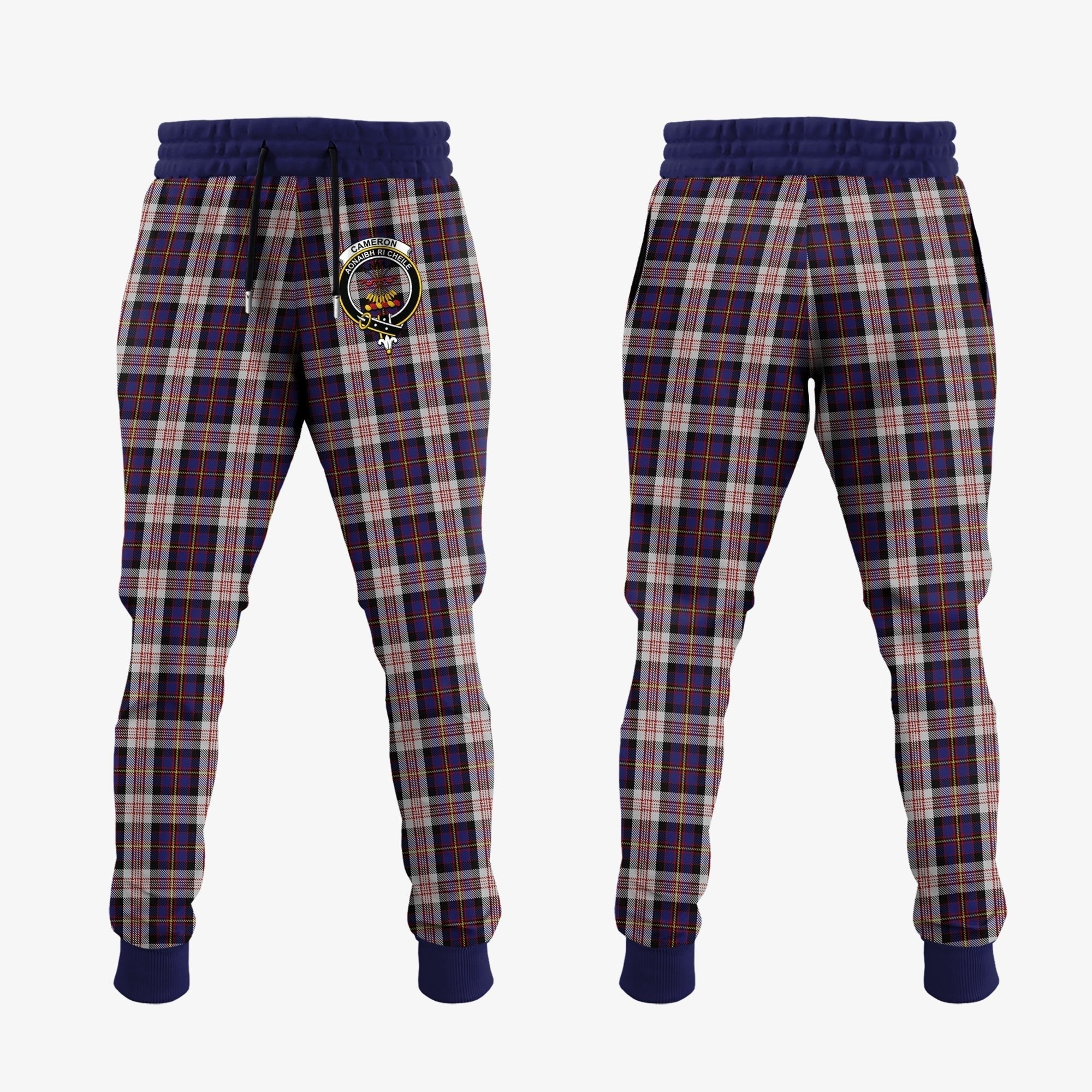 Clan Cameron Of Erracht Dress Tartan Crest Jogger Sweatpants FB58 Clan Cameron Tartan Today   