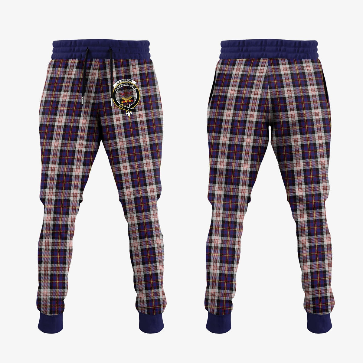 Clan Cameron Of Erracht Dress Tartan Crest Jogger Sweatpants FB58 Clan Cameron Tartan Today   