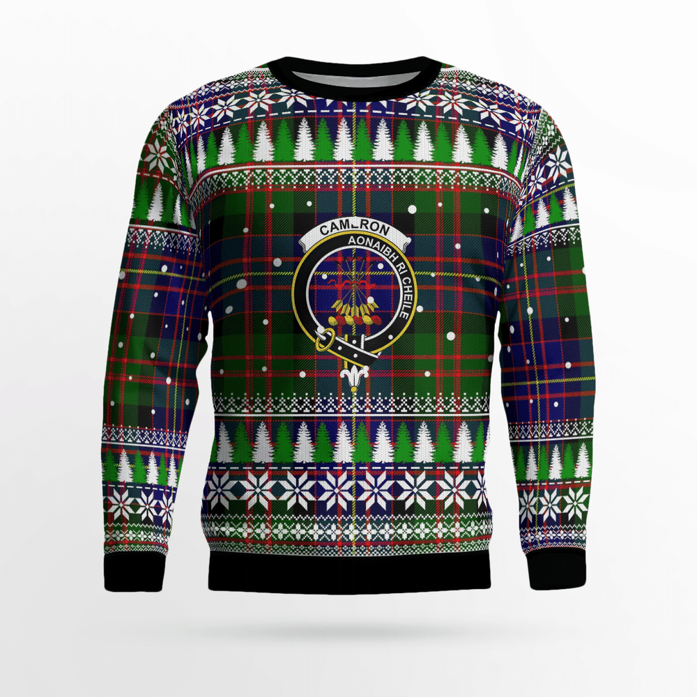 Clan Cameron of Erracht Modern Crest Tartan Christmas Ugly Sweater EA97 Cameron of Erracht Modern Crest Tartan Tartan Ugly Sweater   