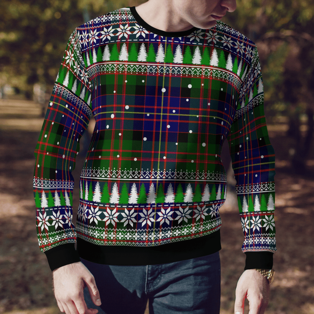 Clan Cameron of Erracht Modern Tartan Christmas Ugly Sweater WX57 Cameron of Erracht Modern Tartan Tartan Ugly Sweater   
