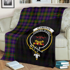 Clan Cameron of Erracht Modern Tartan Crest Blanket Wave Style BK59 Clan Cameron Tartan Today   