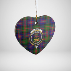 Clan Cameron of Erracht Modern Tartan Crest Heart Ceramic Ornament GH95 Cameron of Erracht Modern Tartan Tartan Christmas   