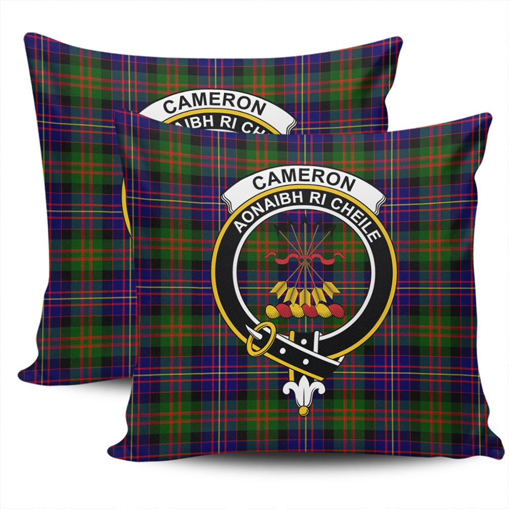Clan Cameron of Erracht Modern Tartan Crest Pillow Cover RS33 Clan Cameron Tartan Today   