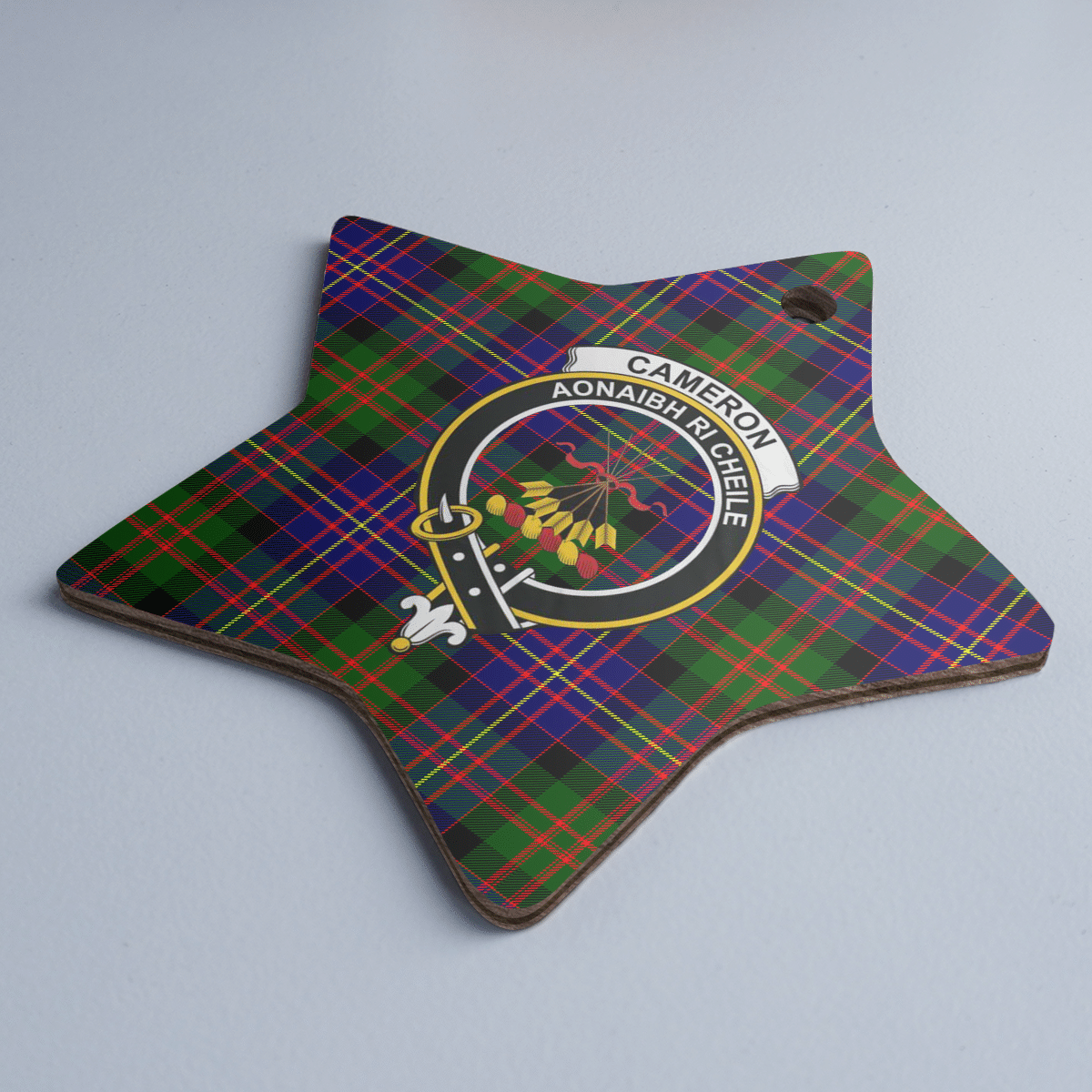 Clan Cameron of Erracht Modern Tartan Crest Star Ceramic Ornament PM31 Cameron of Erracht Modern Tartan Tartan Christmas   