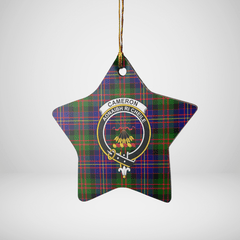 Clan Cameron of Erracht Modern Tartan Crest Star Ceramic Ornament PM31 Cameron of Erracht Modern Tartan Tartan Christmas   