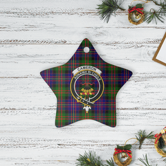 Clan Cameron of Erracht Modern Tartan Crest Star Ceramic Ornament PM31 Cameron of Erracht Modern Tartan Tartan Christmas   
