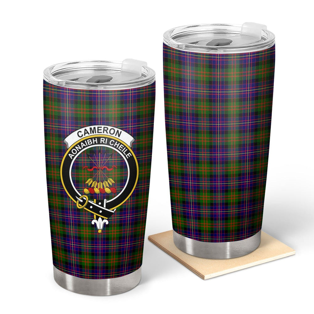 Clan Cameron of Erracht Modern Tartan Crest Tumbler HN21 Clan Cameron Tartan Today   