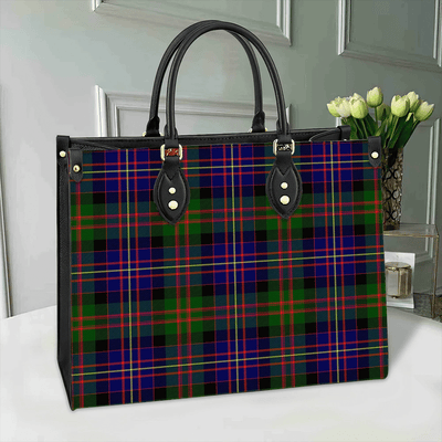 Clan Cameron Of Erracht Modern Tartan Leather Bag TV84