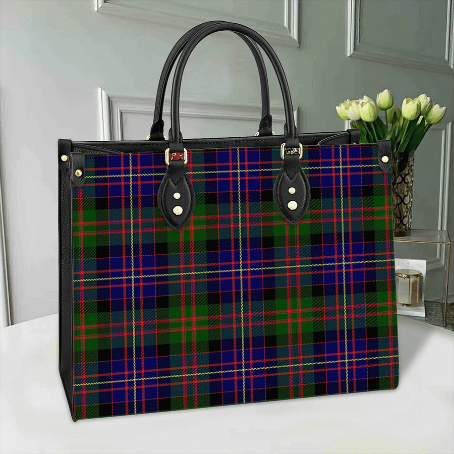 Clan Cameron Of Erracht Modern Tartan Leather Bag TV84 Clan Cameron Tartan Today   