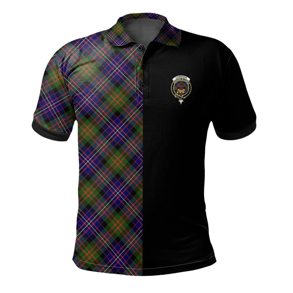 Clan Cameron of Erracht Modern Tartan Polo Shirt Half of Me - Cross Style YP48 Cameron of Erracht Modern Tartan Tartan Polo   