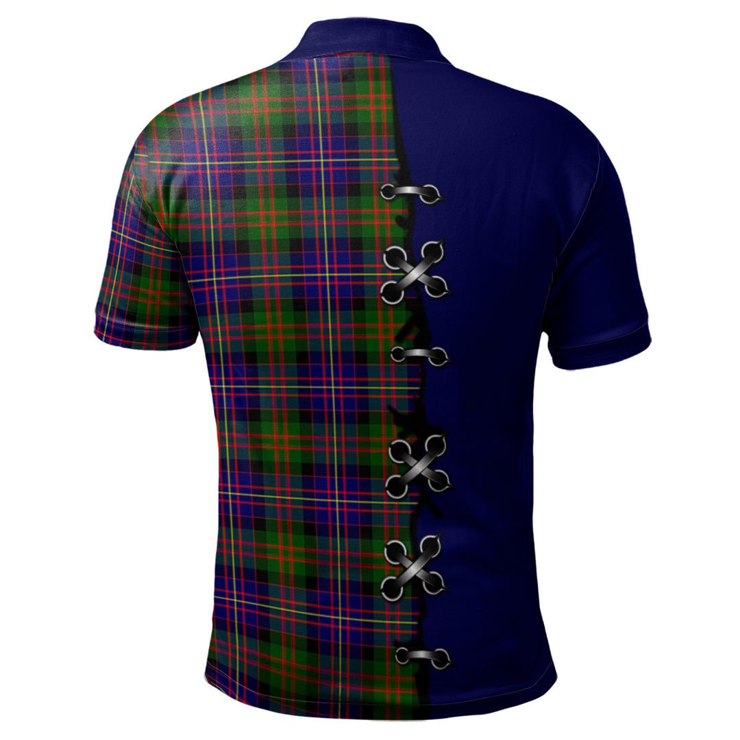Clan Cameron of Erracht Modern Tartan Polo Shirt - Lion Rampant And Celtic Thistle Style IV62 Cameron of Erracht Modern Tartan Tartan Polo   
