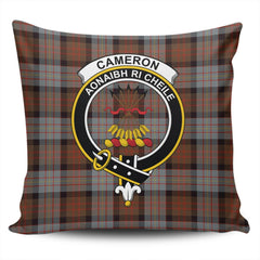 Clan Cameron of Erracht Weathered Tartan Crest Pillow Cover NG18 Clan Cameron Tartan Today   